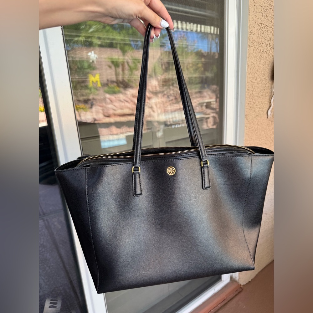 Tory Burch Black Structured Tote